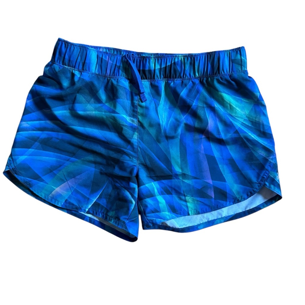 Old Navy Girls Vibrant Blue Patterned Athletic Shorts Size XL (14-16)